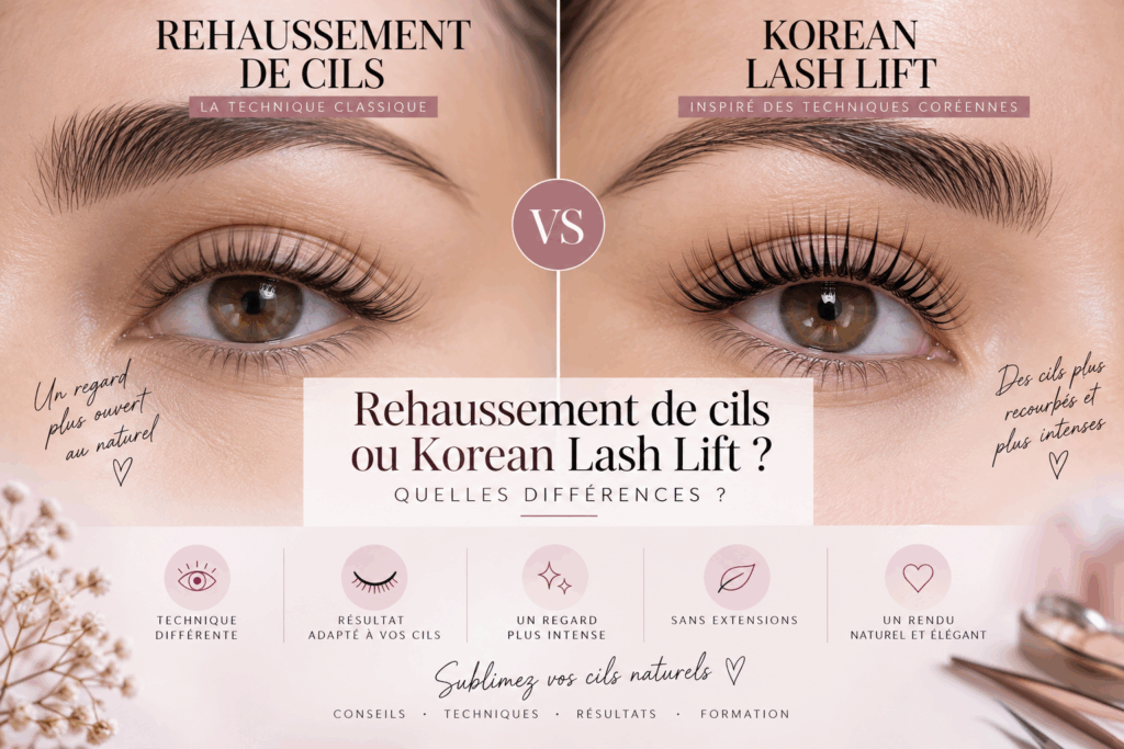 Rehaussement de cils ou Korean Lash Lift : comparaison des techniques